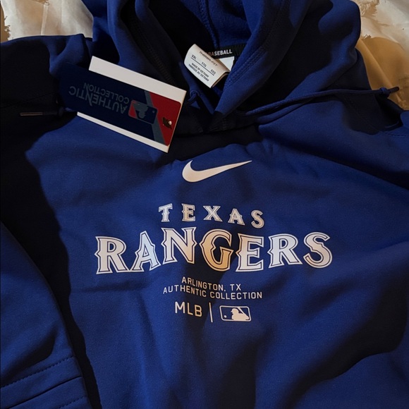 Nike Other - Nike Blue Texas Rangers Authentic Hoodie